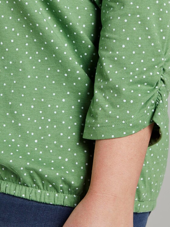 Gemustertes Langarmshirt mit Ärmeldetail - Frauen - green dot print Gemustertes Langarmshirt mit Ärmeldetail - Frauen - green dot print - 9 - My True Me