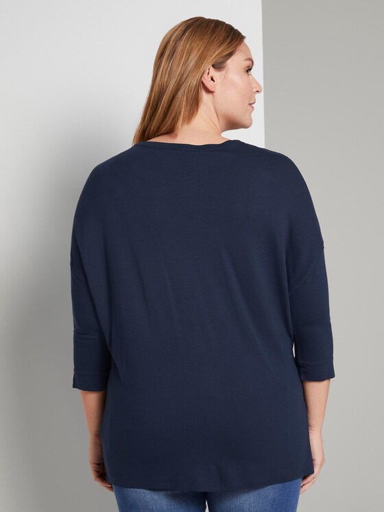 T-shirt with bat sleeves - Women - Real Navy Blue T-shirt with bat sleeves - Women - Real Navy Blue - 2 - My True Me