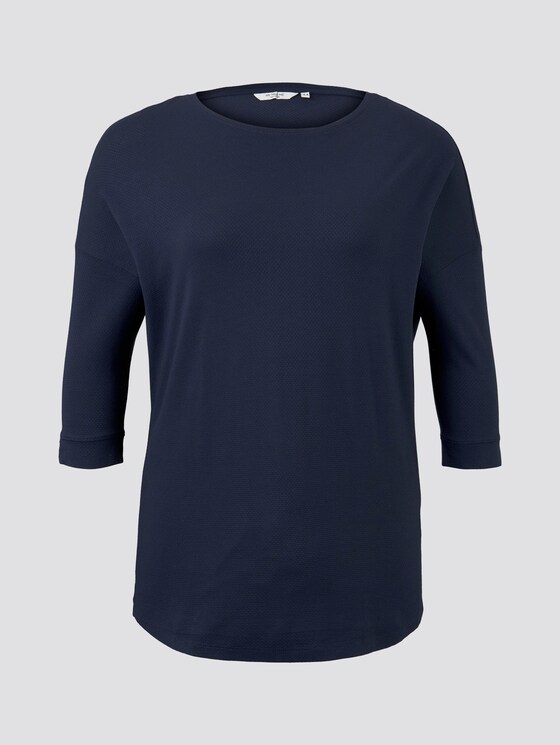 T-shirt with bat sleeves - Women - Real Navy Blue T-shirt with bat sleeves - Women - Real Navy Blue - 7 - My True Me