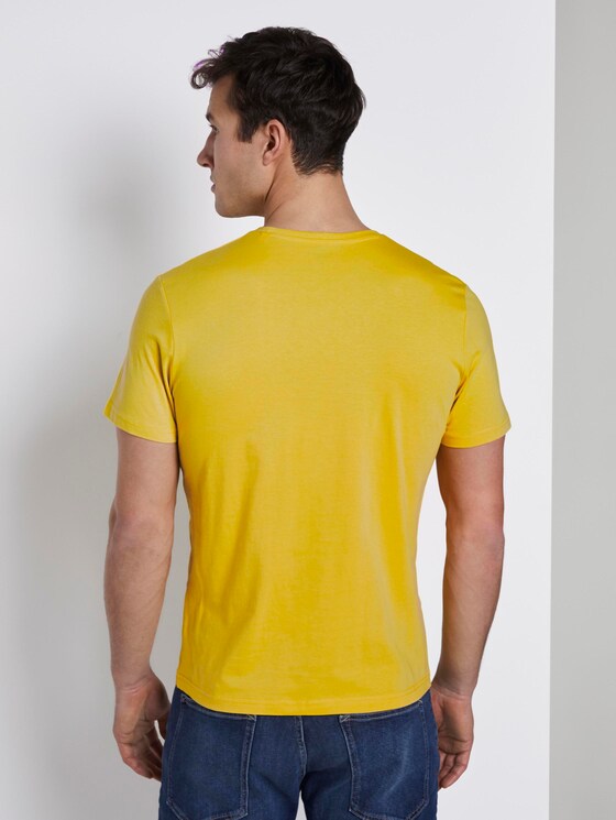 T-Shirt mit Schrift-Print - Männer - Californian Yellow T-Shirt mit Schrift-Print - Männer - Californian Yellow - 2 - TOM TAILOR