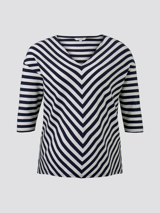 Lockeres Shirt mit Streifenmuster - Frauen - navy stripe Lockeres Shirt mit Streifenmuster - Frauen - navy stripe - 7 - My True Me