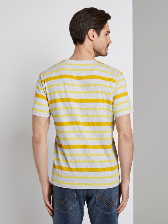 Gestreepte T-Shirt - Mannen - yellow printed stripe Gestreepte T-Shirt - Mannen - yellow printed stripe - 2 - TOM TAILOR
