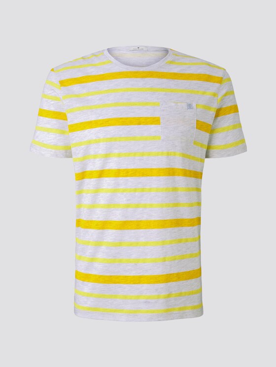 Gestreepte T-Shirt - Mannen - yellow printed stripe Gestreepte T-Shirt - Mannen - yellow printed stripe - 7 - TOM TAILOR