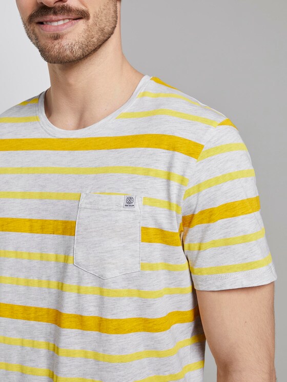 Gestreepte T-Shirt - Mannen - yellow printed stripe Gestreepte T-Shirt - Mannen - yellow printed stripe - 9 - TOM TAILOR
