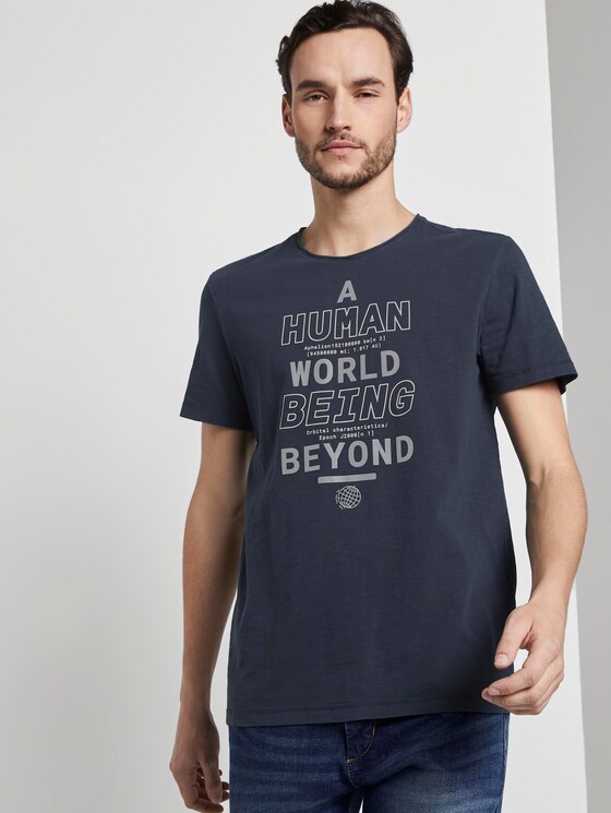 T-shirt in a washed look - Men - Sky Captain Blue T-shirt in a washed look - Men - Sky Captain Blue - 5 - TOM TAILOR