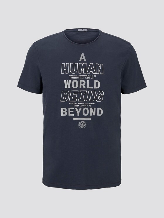 T-shirt in a washed look - Men - Sky Captain Blue T-shirt in a washed look - Men - Sky Captain Blue - 7 - TOM TAILOR