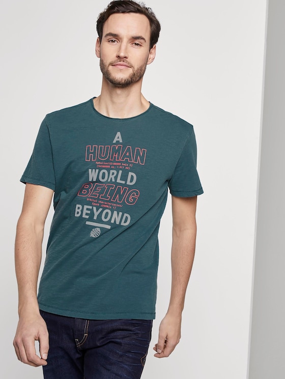 T-Shirt im Washed-Look - Männer - deep pond green T-Shirt im Washed-Look - Männer - deep pond green - 5 - TOM TAILOR