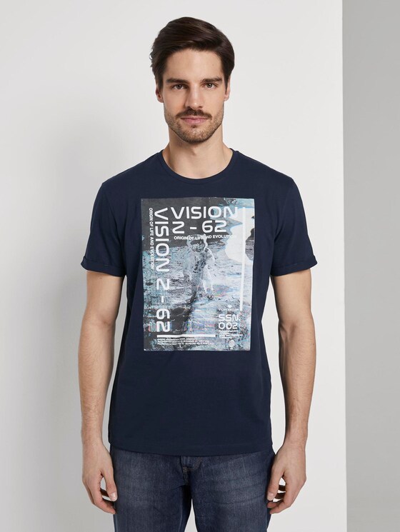 T-Shirt mit Foto-Print - Männer - Sky Captain Blue T-Shirt mit Foto-Print - Männer - Sky Captain Blue - 1 - TOM TAILOR