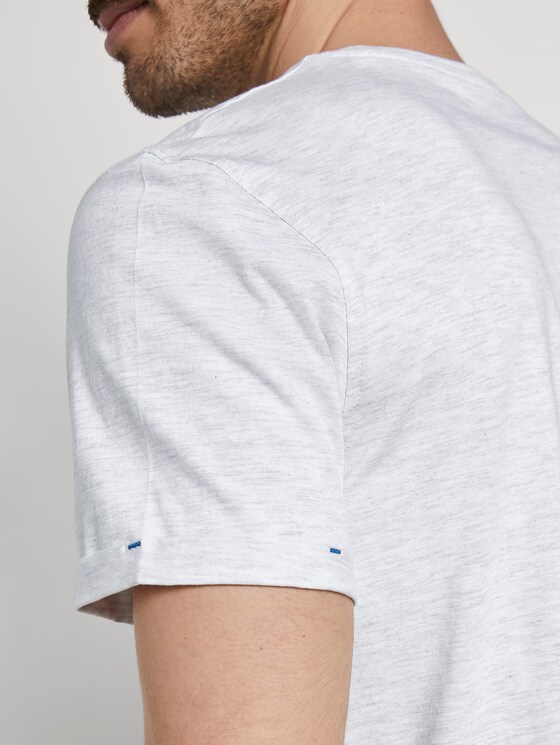 T-shirt with a photo print - Men - Blanc De Blanc White Melange T-shirt with a photo print - Men - Blanc De Blanc White Melange - 10 - TOM TAILOR