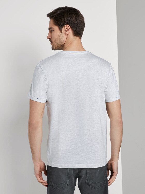 T-shirt with a photo print - Men - Blanc De Blanc White Melange T-shirt with a photo print - Men - Blanc De Blanc White Melange - 2 - TOM TAILOR