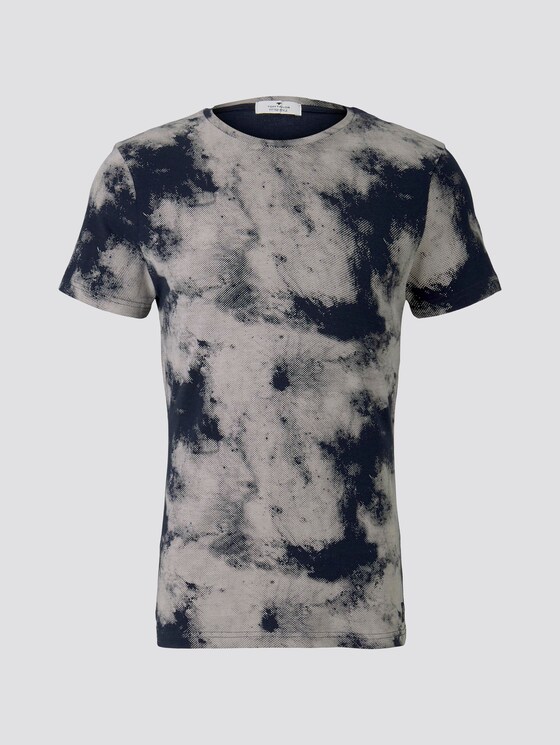 Gemustertes T-Shirt - Männer - Sky Captain Blue Gemustertes T-Shirt - Männer - Sky Captain Blue - 7 - TOM TAILOR