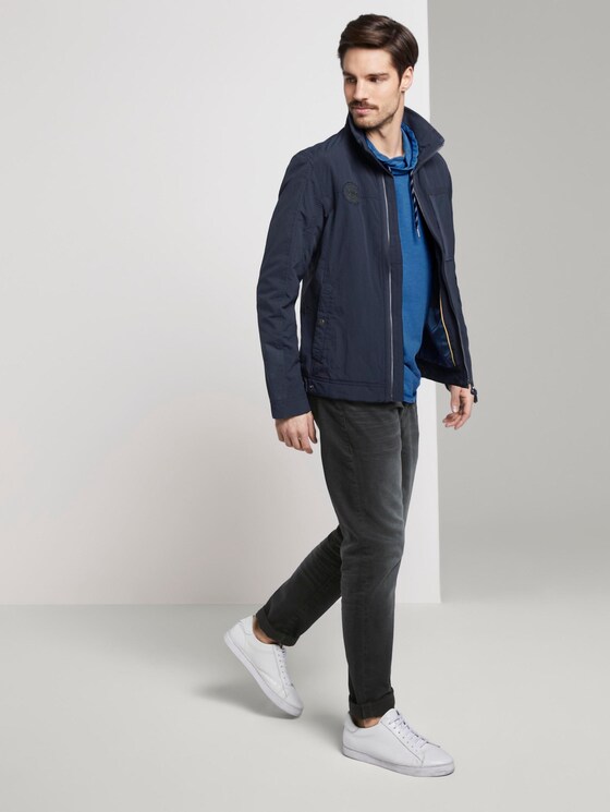 Long-sleeved top with a tubular collar - Men - victory blue Long-sleeved top with a tubular collar - Men - victory blue - 3 - TOM TAILOR