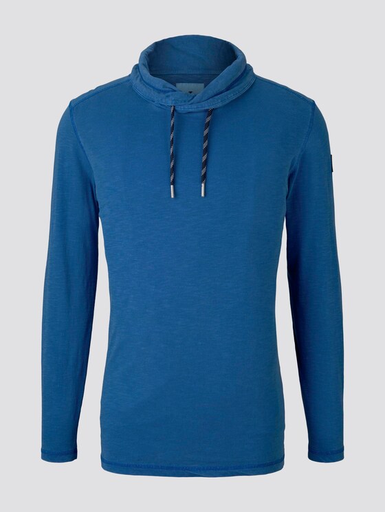 Long-sleeved top with a tubular collar - Men - victory blue Long-sleeved top with a tubular collar - Men - victory blue - 7 - TOM TAILOR