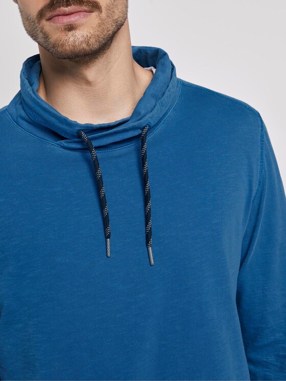 Long-sleeved top with a tubular collar - Men - victory blue Long-sleeved top with a tubular collar - Men - victory blue - 9 - TOM TAILOR