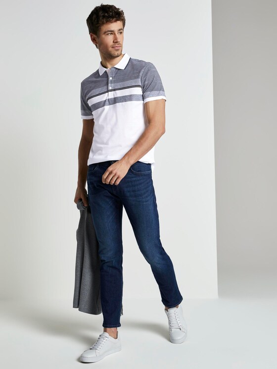 Gestreiftes Poloshirt - Männer - White Gestreiftes Poloshirt - Männer - White - 3 - TOM TAILOR