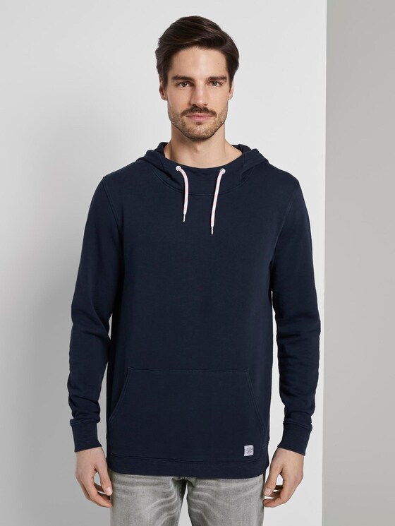 Hoodie in Washed-Look - Männer - Sky Captain Blue Hoodie in Washed-Look - Männer - Sky Captain Blue - 1 - TOM TAILOR