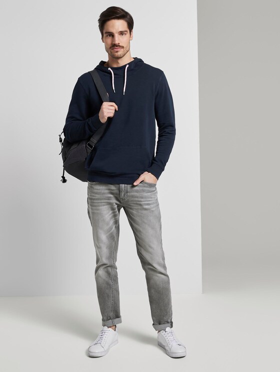 Hoodie in Washed-Look - Männer - Sky Captain Blue Hoodie in Washed-Look - Männer - Sky Captain Blue - 3 - TOM TAILOR