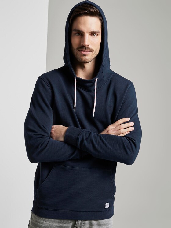 Hoodie in Washed-Look - Männer - Sky Captain Blue Hoodie in Washed-Look - Männer - Sky Captain Blue - 5 - TOM TAILOR