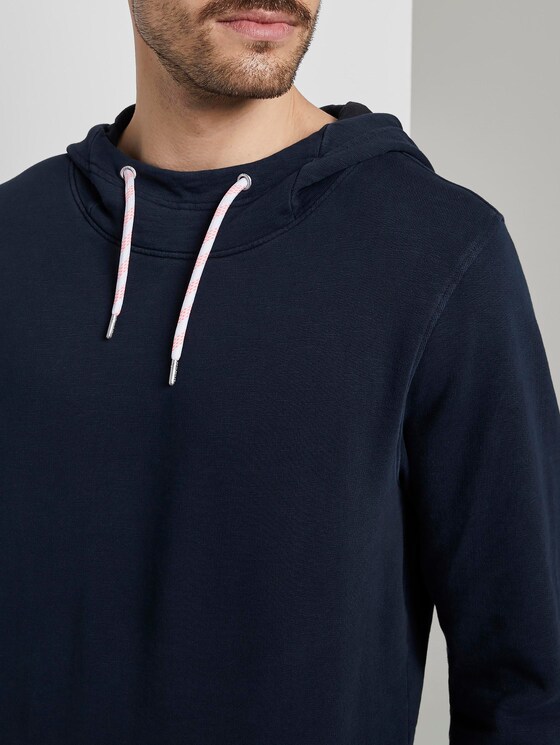 Hoodie in Washed-Look - Männer - Sky Captain Blue Hoodie in Washed-Look - Männer - Sky Captain Blue - 9 - TOM TAILOR