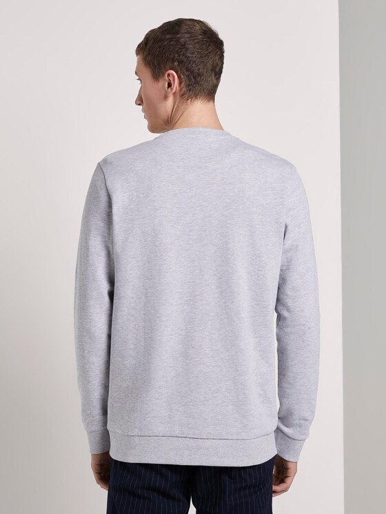 Sweatshirt mit Print - Männer - Light Stone Grey Melange Sweatshirt mit Print - Männer - Light Stone Grey Melange - 2 - TOM TAILOR Denim