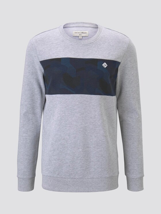 Sweatshirt mit Print - Männer - Light Stone Grey Melange Sweatshirt mit Print - Männer - Light Stone Grey Melange - 7 - TOM TAILOR Denim
