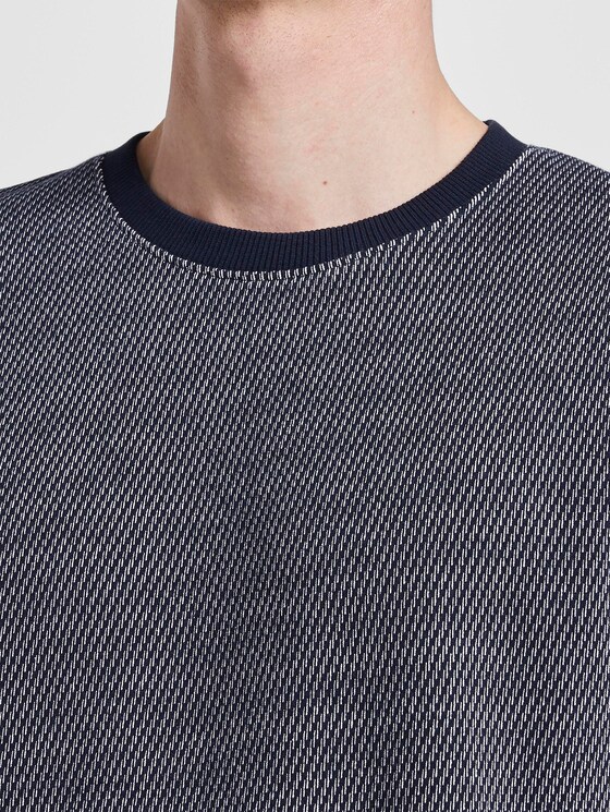 Strukturiertes Sweatshirt - Männer - navy stripy structure Strukturiertes Sweatshirt - Männer - navy stripy structure - 9 - TOM TAILOR Denim
