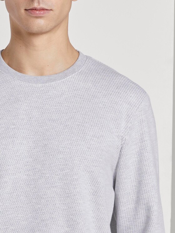 Strukturiertes Sweatshirt - Männer - grey stripy structure Strukturiertes Sweatshirt - Männer - grey stripy structure - 9 - TOM TAILOR Denim