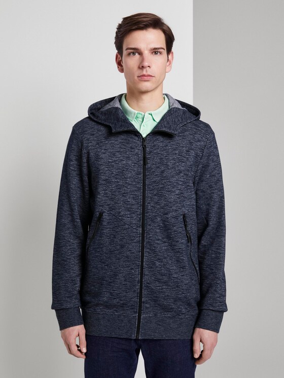 Sweatjack met hoodie - Mannen - Sky Captain Blue Non-Solid Sweatjack met hoodie - Mannen - Sky Captain Blue Non-Solid - 1 - TOM TAILOR Denim