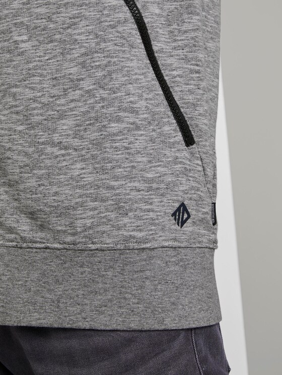 Sweatjack met hoodie - Mannen - Light Stone Grey Melange Sweatjack met hoodie - Mannen - Light Stone Grey Melange - 10 - TOM TAILOR Denim