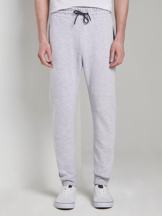 Jogginghose mit Teilungsnähten - Männer - Light Stone Grey Melange Jogginghose mit Teilungsnähten - Männer - Light Stone Grey Melange - 1 - TOM TAILOR Denim