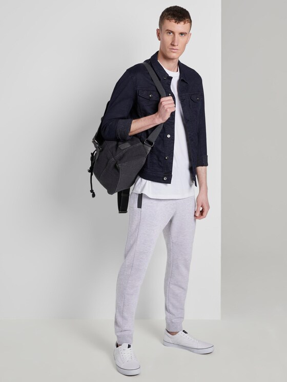 Jogginghose mit Teilungsnähten - Männer - Light Stone Grey Melange Jogginghose mit Teilungsnähten - Männer - Light Stone Grey Melange - 3 - TOM TAILOR Denim