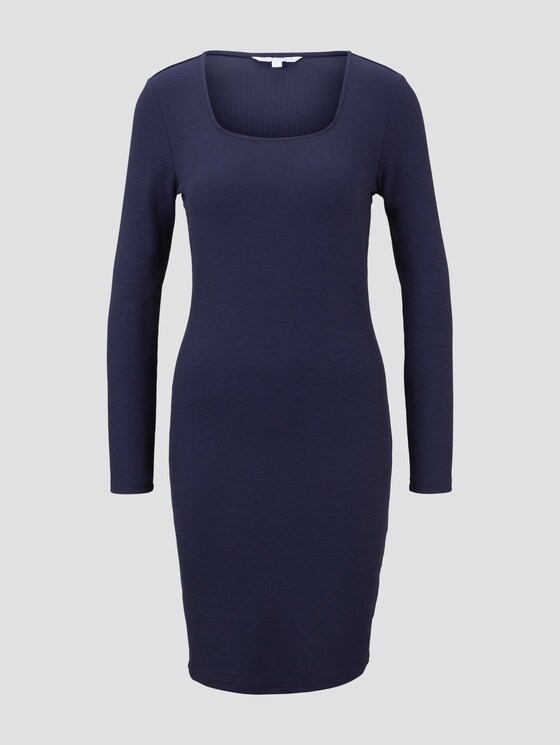 Bodycon ribbed mini dress - Women - Real Navy Blue Bodycon ribbed mini dress - Women - Real Navy Blue - 7 - TOM TAILOR Denim