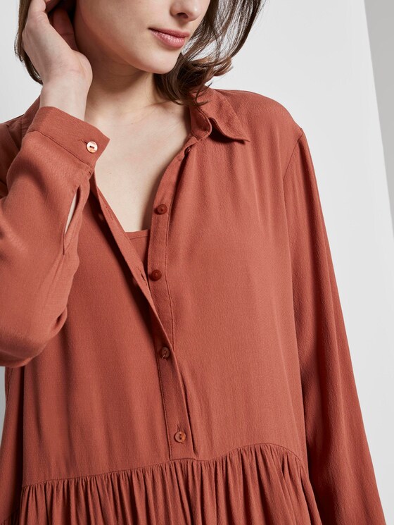 Mini blouse dress - Women - fox orange Mini blouse dress - Women - fox orange - 10 - TOM TAILOR Denim