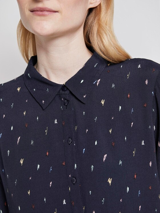 Gemustertes Mini Blusenkleid - Frauen - navy minimal print Gemustertes Mini Blusenkleid - Frauen - navy minimal print - 9 - TOM TAILOR Denim
