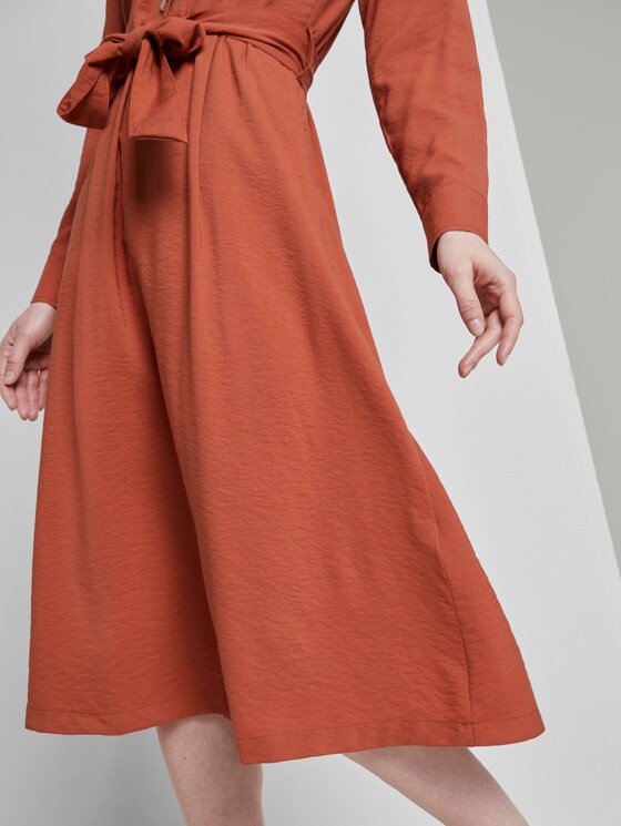 Strukturiertes Cargo Midikleid - Frauen - fox orange Strukturiertes Cargo Midikleid - Frauen - fox orange - 9 - TOM TAILOR Denim