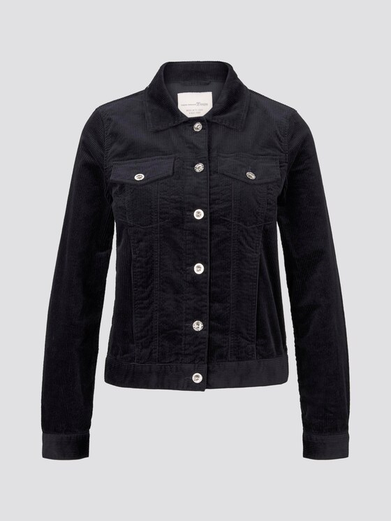 Jacke aus Cord - Frauen - dark navy Jacke aus Cord - Frauen - dark navy - 7 - TOM TAILOR Denim