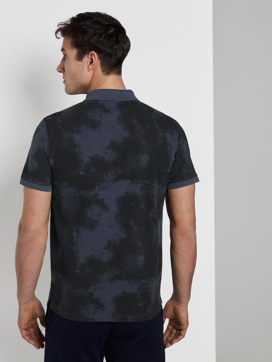 Gemustertes Poloshirt - Männer - sky captain blue white melange Gemustertes Poloshirt - Männer - sky captain blue white melange - 2 - TOM TAILOR