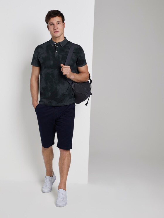 Gemustertes Poloshirt - Männer - sky captain blue white melange Gemustertes Poloshirt - Männer - sky captain blue white melange - 3 - TOM TAILOR