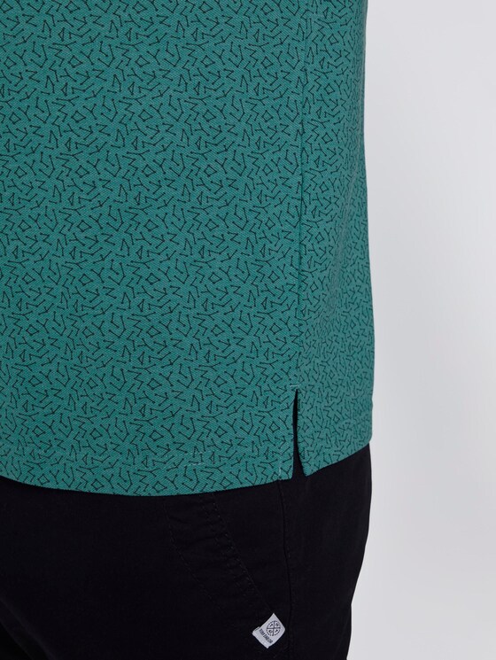 Gemustertes Poloshirt - Männer - ever green white melange Gemustertes Poloshirt - Männer - ever green white melange - 10 - TOM TAILOR