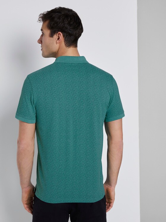 Gemustertes Poloshirt - Männer - ever green white melange Gemustertes Poloshirt - Männer - ever green white melange - 2 - TOM TAILOR