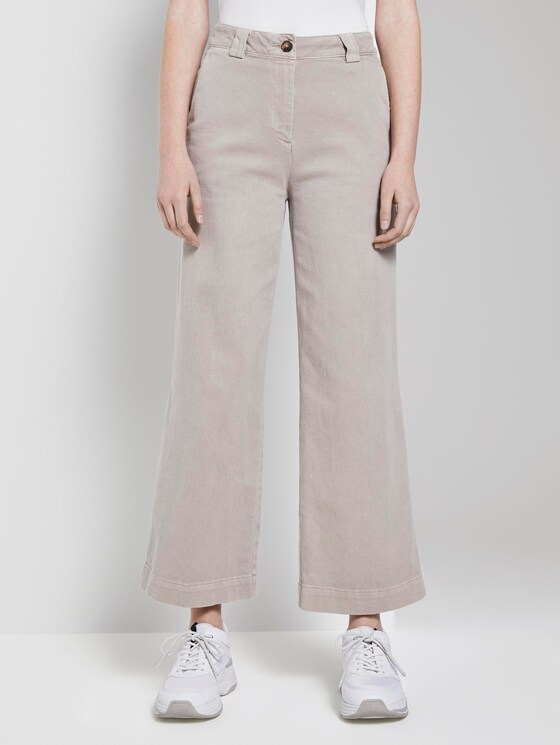 Gefärbte Jeans Culotte - Frauen - Dusty Taupe Gefärbte Jeans Culotte - Frauen - Dusty Taupe - 1 - TOM TAILOR