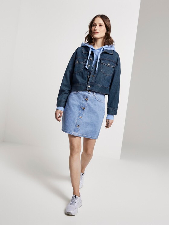 Mini Jeansrock in A-Linie - Frauen - Used Mid Stone Blue Denim Mini Jeansrock in A-Linie - Frauen - Used Mid Stone Blue Denim - 3 - TOM TAILOR Denim