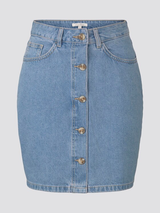 Mini Jeansrock in A-Linie - Frauen - Used Mid Stone Blue Denim Mini Jeansrock in A-Linie - Frauen - Used Mid Stone Blue Denim - 7 - TOM TAILOR Denim