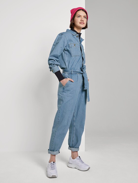 Jeans Jumpsuit - Frauen - Used Mid Stone Blue Denim Jeans Jumpsuit - Frauen - Used Mid Stone Blue Denim - 3 - TOM TAILOR Denim