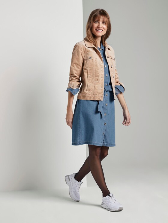 Mini Jeanskleid - Frauen - Used Mid Stone Blue Denim Mini Jeanskleid - Frauen - Used Mid Stone Blue Denim - 3 - TOM TAILOR Denim