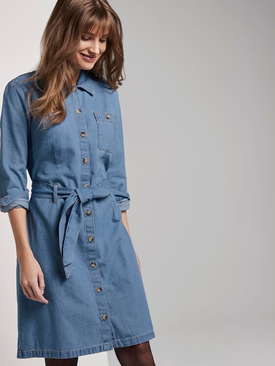 Mini Jeanskleid - Frauen - Used Mid Stone Blue Denim Mini Jeanskleid - Frauen - Used Mid Stone Blue Denim - 5 - TOM TAILOR Denim