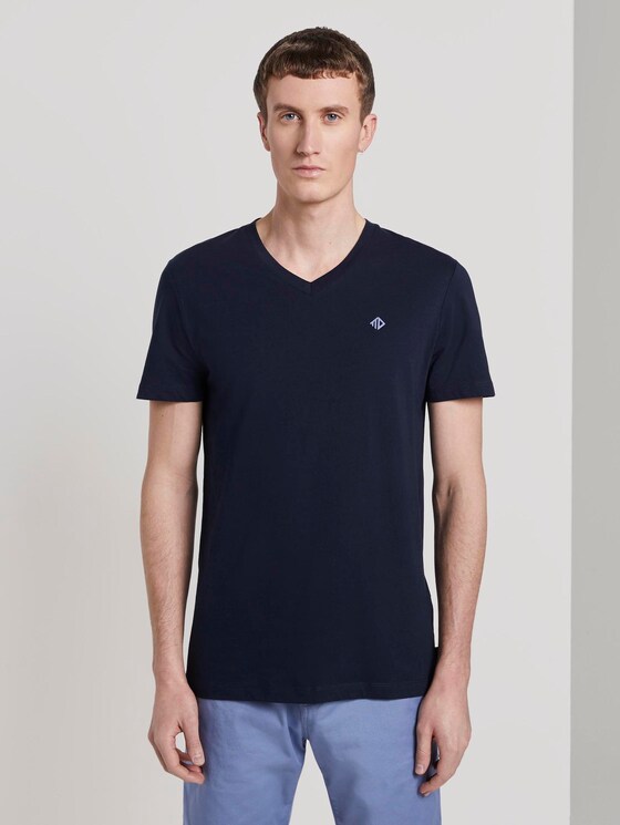 T-Shirt mit dezentem Print - Männer - Sky Captain Blue T-Shirt mit dezentem Print - Männer - Sky Captain Blue - 1 - TOM TAILOR Denim
