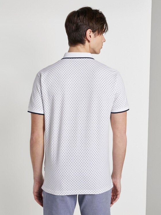 Poloshirt mit Alloverprint - Männer - white small diamond dot print Poloshirt mit Alloverprint - Männer - white small diamond dot print - 2 - TOM TAILOR Denim