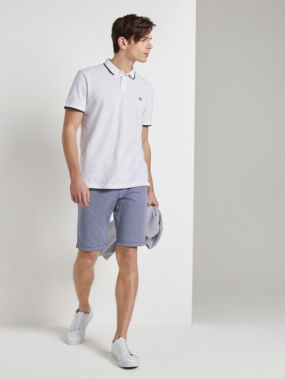 Poloshirt mit Alloverprint - Männer - white small diamond dot print Poloshirt mit Alloverprint - Männer - white small diamond dot print - 3 - TOM TAILOR Denim