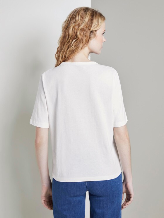 Schlichtes T-Shirt - Frauen - Whisper White Schlichtes T-Shirt - Frauen - Whisper White - 2 - TOM TAILOR